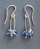 Sapphire Clusters Hoop Earrings